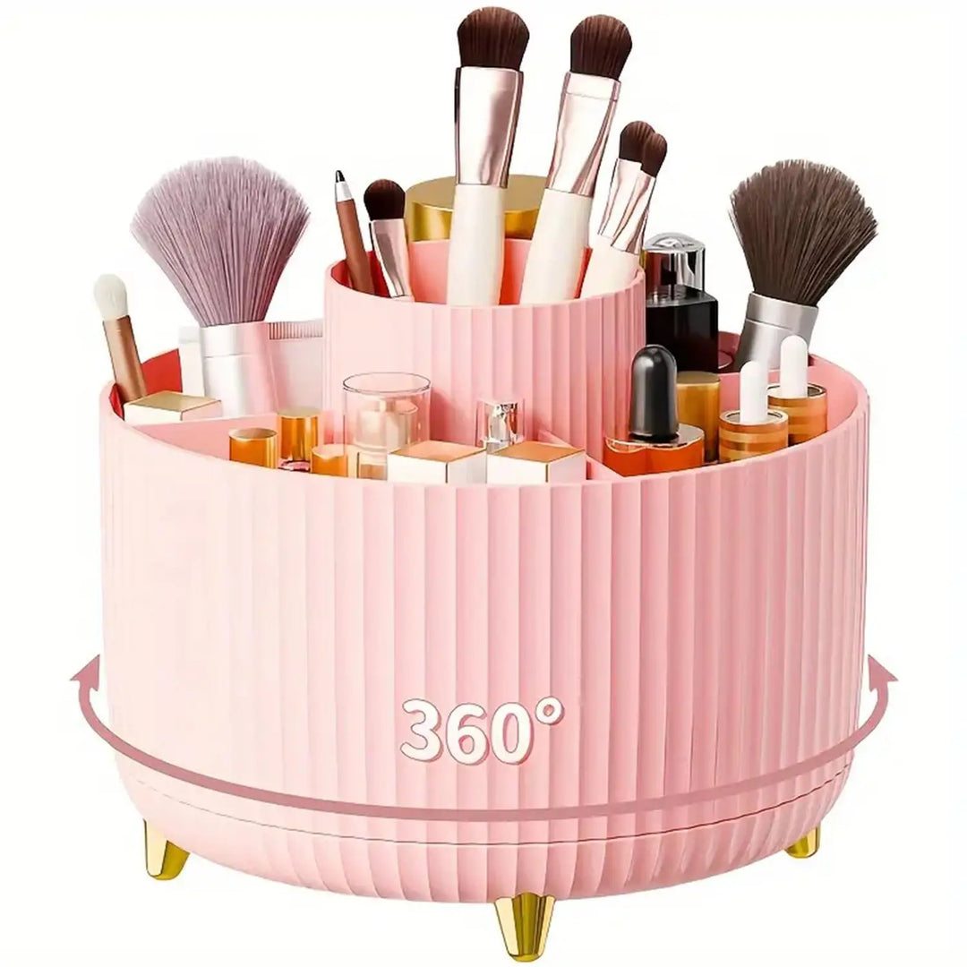Organisateur de Maquillage Rotatif 360° – 5 Compartiments