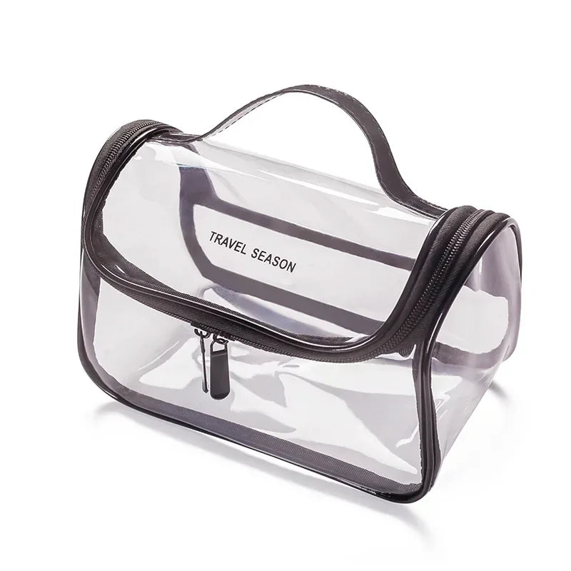 Clear Makeup Cosmetic Bag Portable Travel Toiletry Pouch Transparent Waterproof Pouch Storage Home Travel Wash Kit Case Makeup