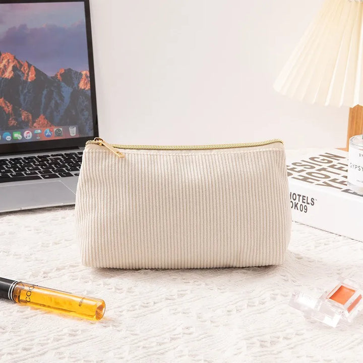 New Corduroy Women Cosmetics Storage Bag Convenient Large Capacity Cosmetic Bag Makeup Brush Bag