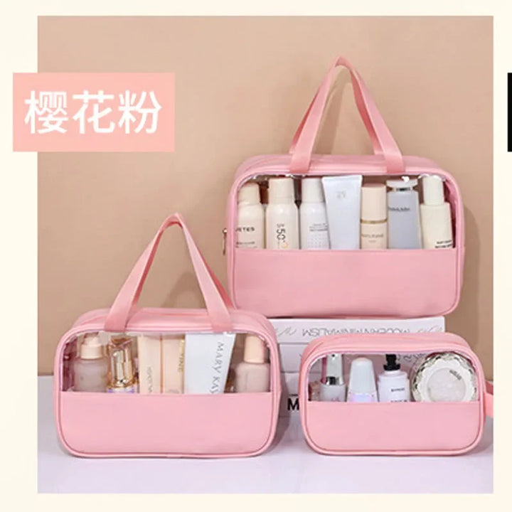 Portable Travel cosmetic bag Women Transparent Makeup Bag Large-Capacity Bath Wash Bags Multifunction Waterproof Storage Case