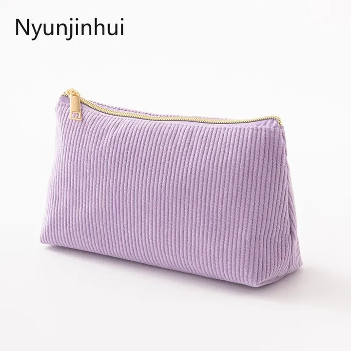 New Corduroy Women Cosmetics Storage Bag Convenient Large Capacity Cosmetic Bag Makeup Brush Bag