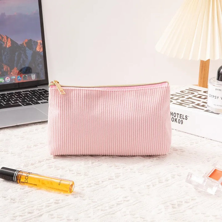 New Corduroy Women Cosmetics Storage Bag Convenient Large Capacity Cosmetic Bag Makeup Brush Bag