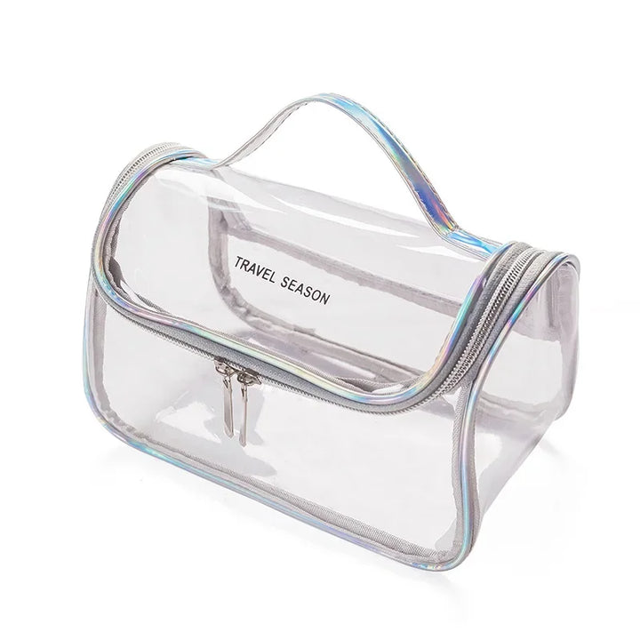 Clear Makeup Cosmetic Bag Portable Travel Toiletry Pouch Transparent Waterproof Pouch Storage Home Travel Wash Kit Case Makeup