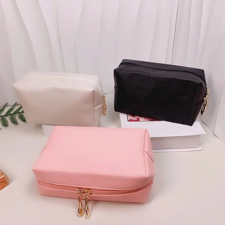 Trousse de Maquillage en Cuir – Rangement Poudres et Cosmétiques