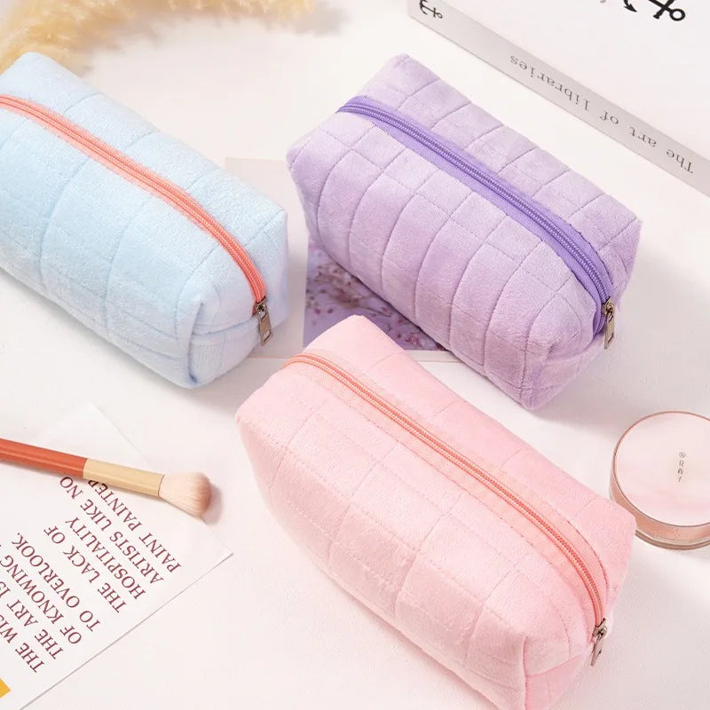 Trousse de Rangement en Daim – Grande Capacité Voyage