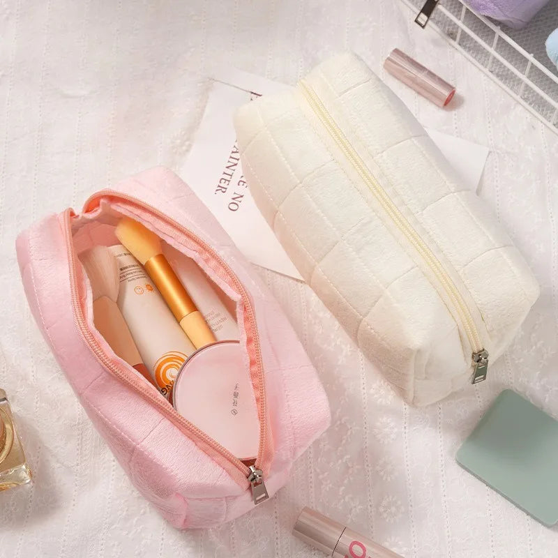 Trousse de Rangement en Daim – Grande Capacité Voyage