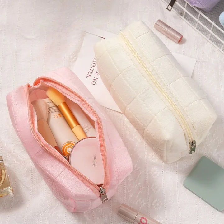 Trousse de Rangement en Daim – Grande Capacité Voyage